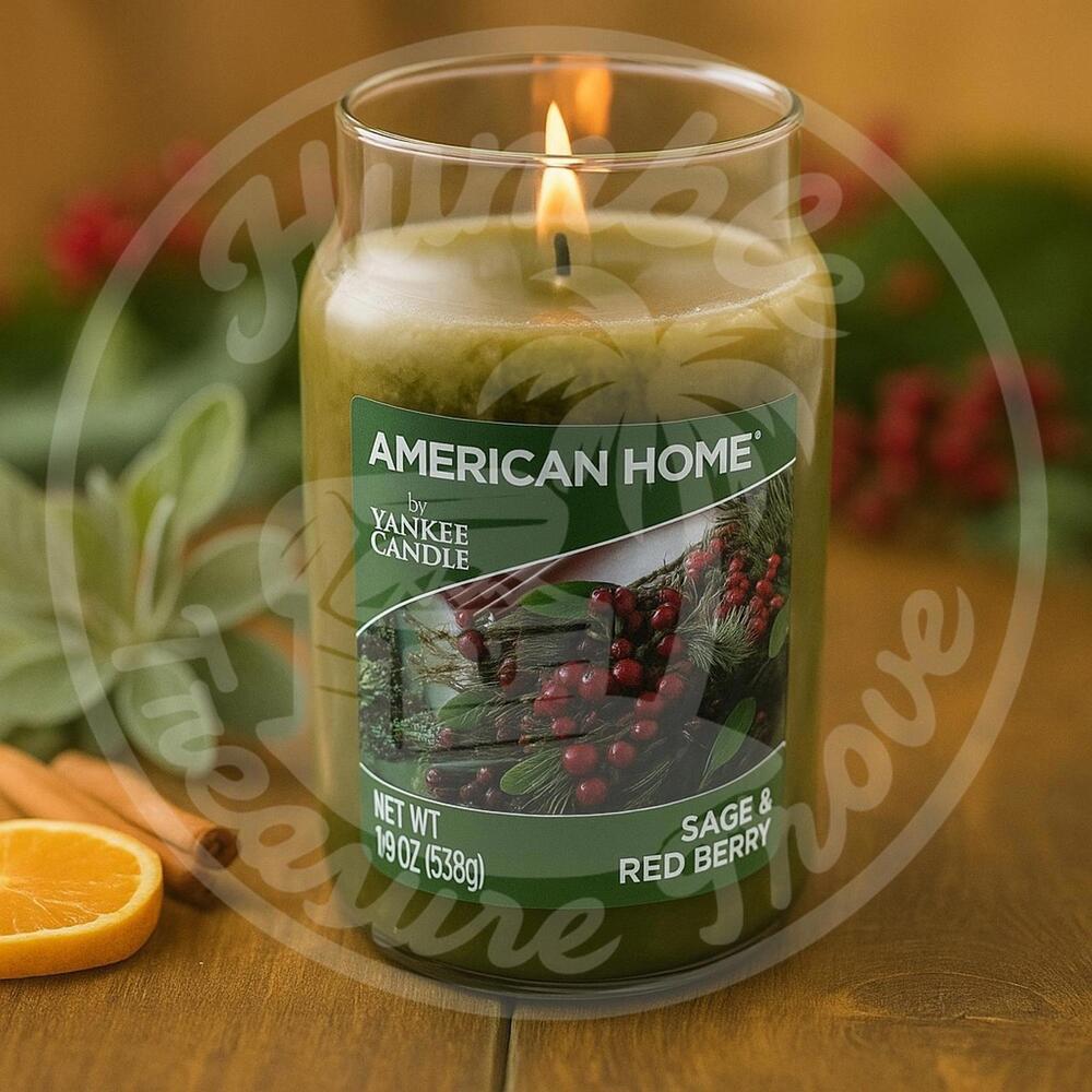 American Home by Yankee Candle Sage & Red Berry 19 oz Fresh Herbal Berry‎ Scent